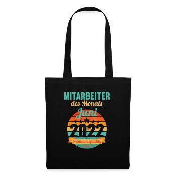 Mitarbeiter des Monats Juni 2022 - Stoffbeutel - Schwarz - Vorne