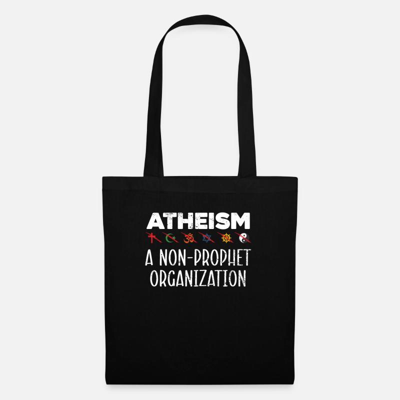 Atheismus Eine Nicht-Propheten-Organisation Atheist - Stoffbeutel - Schwarz