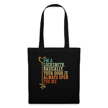 I'm A Locksmith Locksmithing Lock Picking Keyhole - Tote Bag - black - Front