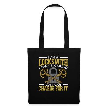 I Am A Locksmith Locksmithing Lock Picking Keyhole - Tote Bag - black - Front