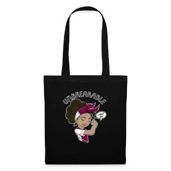 Arab Girl Unbreakable I Arab Heritage I Qatar Flag - Tote Bag - black - Front