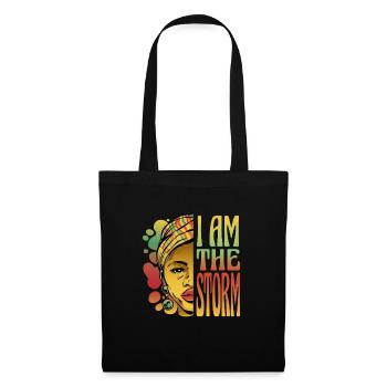 Ich bin der Sturm Ich bin der Sturm Geschenk Inspi - Stoffbeutel - Schwarz - Vorne