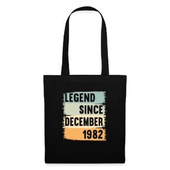 Né en décembre 1982 40 ans 40s 40e anniversaire - Sac en tissu - noir - Devant