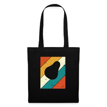 Avocat Vegan Lover Retro Veggie Diet Idée cadeau - Sac en tissu - noir - Devant