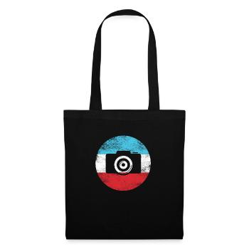 Photographie rétro pour photographe Appareil photo vintage - Sac en tissu - noir - Devant