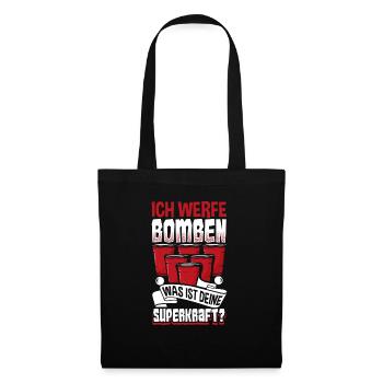 Bierpong Bier Pong Beerpong Beer Pong Trinkspiel - Stoffbeutel - Schwarz - Vorne