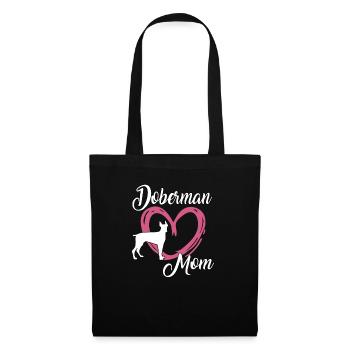 Dobermann Maman Maîtresse École de chiens Dobermann - Sac en tissu - noir - Devant
