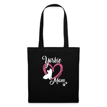 Yorkie Maman Maîtresse Chien École Yorkshire Terrier - Sac en tissu - noir - Devant