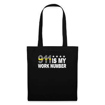 My Work Number Yellow Line Police Dispatch - Tote Bag - black - Front