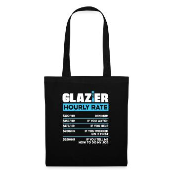 Glazier Window Fitter Glazier Hourly Rate - Stoffbeutel - Schwarz - Vorne