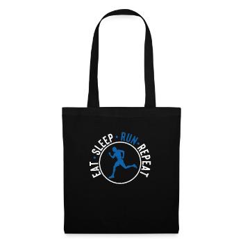 Eat Sleep Run Repeat Funny Run Vintage - Tote Bag - black - Front