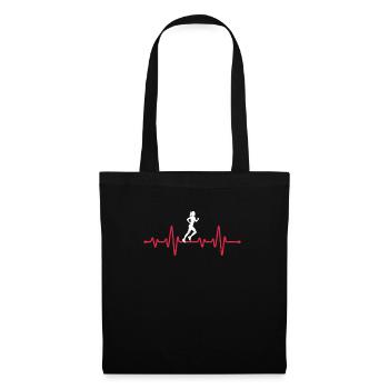 Pulse Runner Drôle Athlétisme Jogging - Sac en tissu - noir - Devant