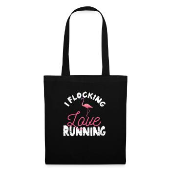 J’adore courir Flamingo Fun Jogging - Sac en tissu - noir - Devant