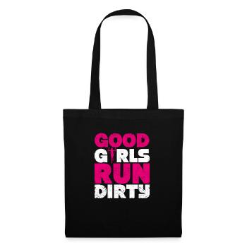 Drôle de trail running jogging runner filles bon - Sac en tissu - noir - Devant
