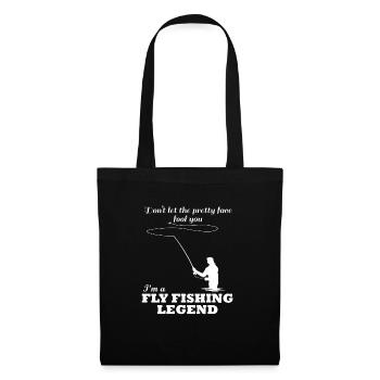 Fly Fishing Hobby Fisherwoman Funny Quote Trout - Tote Bag - black - Front
