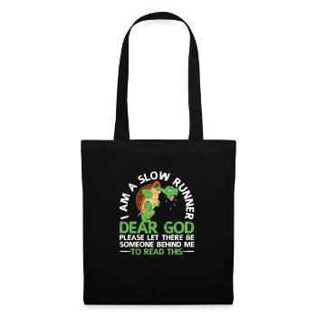 Je suis une tortue Slow Runner drôle - Sac en tissu - noir - Devant
