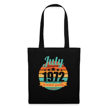 Né en juillet 1972 50 ans 50s 50e anniversaire - Sac en tissu - noir - Devant