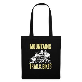 Sentiers de montagne. Vélos Cool Cycling T-Shirt - Sac en tissu - noir - Devant