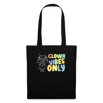 Clown Vibes Only Circus Artiste de fête d’anniversaire - Sac en tissu - noir - Devant