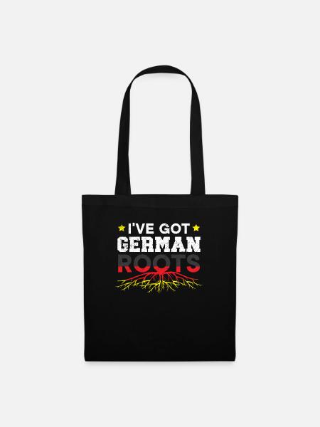 Ich habe deutsche Wurzeln Deutschland Deutschland Flagge - Stoffbeutel - Schwarz