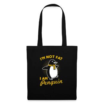 Fettpinguin - Stoffbeutel - Schwarz - Vorne