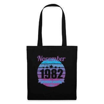 Né novembre 1982 40 ans 40s 40e anniversaire - Sac en tissu - noir - Devant