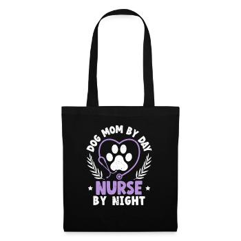 Dog Mom By Day Nurse By Night Graveyard Shift - Tote Bag - black - Front