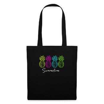 Chemise d’été d’été Femmes Hommes - Sac en tissu - noir - Devant