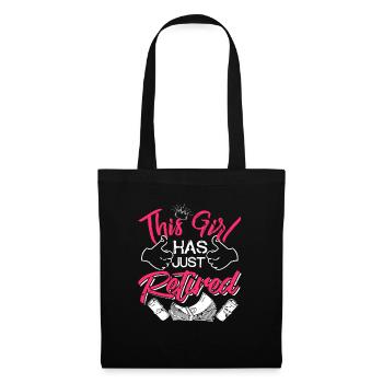 Cette fille vient de prendre sa retraite T-shirt de retraite - Sac en tissu - noir - Devant
