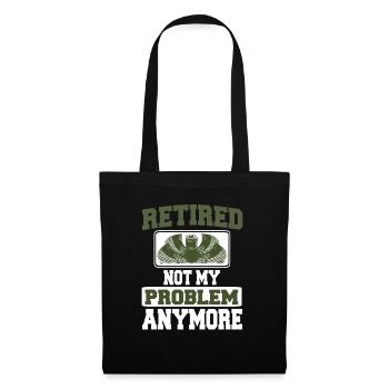 Not My Problem Anymore Retirement T-Shirt Present - Tote Bag - black - Front