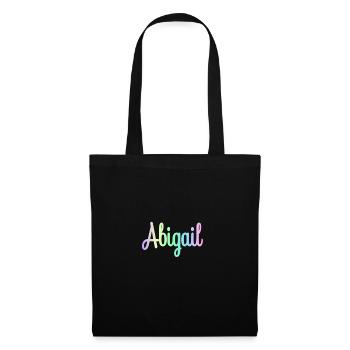 ABIGAIL Rainbow Minimalist Cursive - Tote Bag - black - Front
