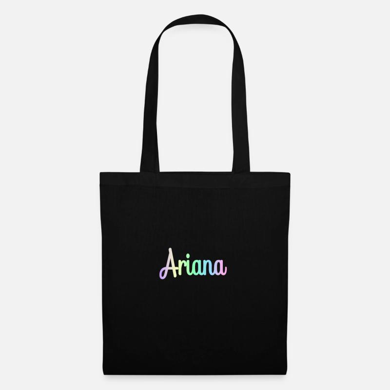 ARIANA Rainbow Minimalist Cursive - Stoffbeutel - Schwarz