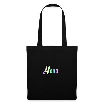 ALANA Rainbow Cursive minimaliste - Sac en tissu - noir - Devant