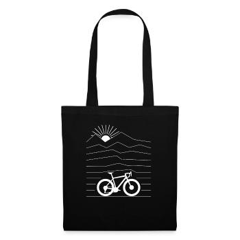 Bicycle road bike at sunset - Tote Bag - black - Front