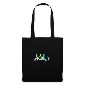 ADALYN Rainbow Cursive Minimaliste - Sac en tissu - noir - Devant