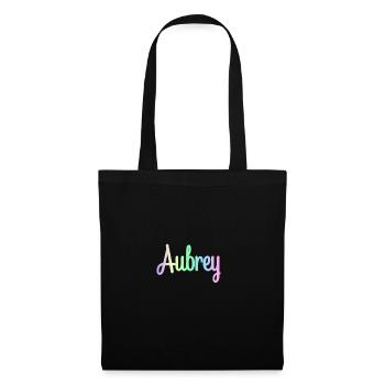 AUBREY Rainbow Cursive Minimaliste - Sac en tissu - noir - Devant