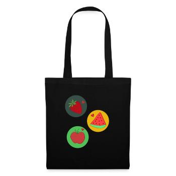 Fruits - Sac en tissu - noir - Devant