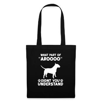 Bull Terrier Chiens Fan Bull Terrier Disant Gassi - Sac en tissu - noir - Devant