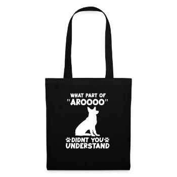 Mignon berger propriétaire Gassi drôles de chiens - Sac en tissu - noir - Devant