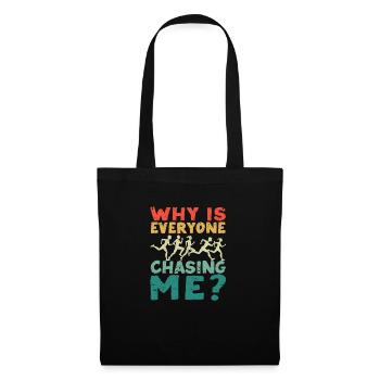 Pourquoi tout le monde est-il après moi? Drôle de croix - Sac en tissu - noir - Devant