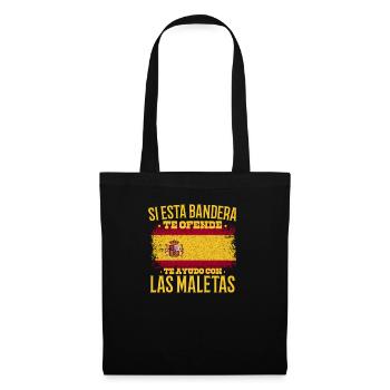 Si Esta Bandera Te Ofende Te Ayudo Con Las Maletas - Sac en tissu - noir - Devant