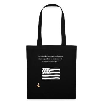 Pourquoi la bretagne - Sac en tissu - noir - Devant