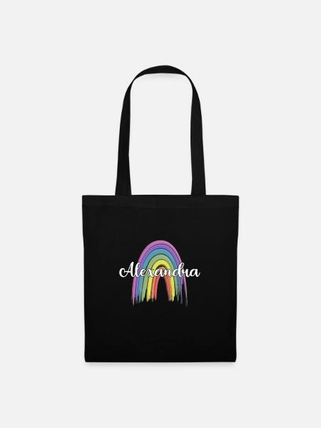ALEXANDRA Rainbow Cursive - Stoffbeutel - Schwarz