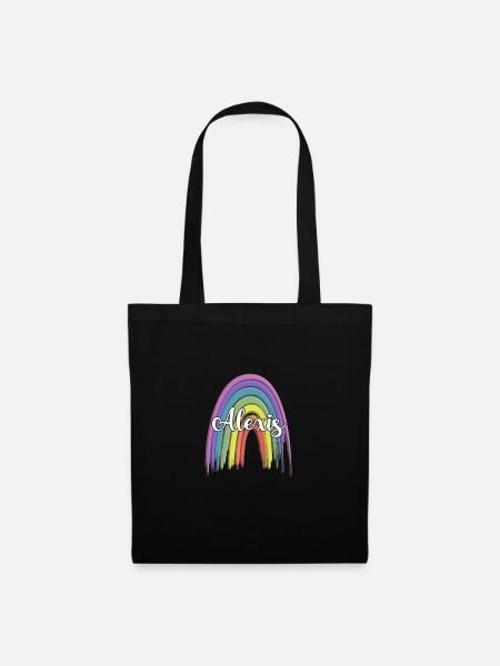 ALEXIS Rainbow Cursive - Stoffbeutel - Schwarz