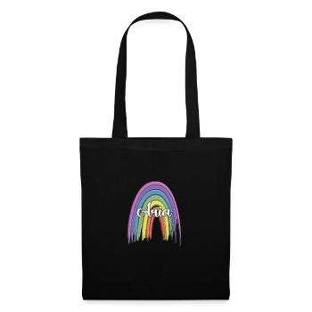 ARIA Rainbow Cursive - Stoffbeutel - Schwarz - Vorne