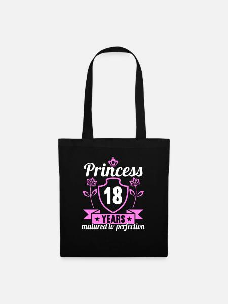 18 year old girl 18 bday Princess 18 birthday - Tote Bag - black