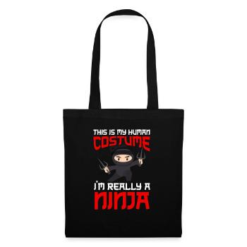 Ninja Tshirt Enfants Hommes Ninjutsu - Sac en tissu - noir - Devant