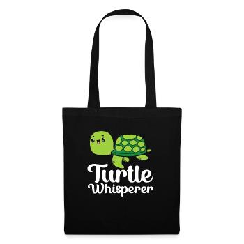 Turtle Tshirt Reptiles Children Men Women - Tote Bag - black - Front
