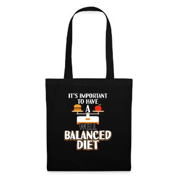 Important Balanced Diet Burger And Fruits - Tote Bag - black - Front