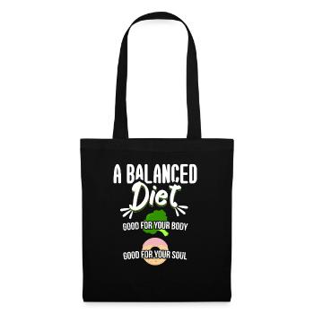 Balanced Diet Good For Body And Soul - Tote Bag - black - Front